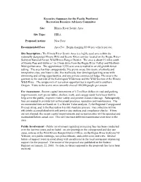 Executive Summary for the Pacific Northwest Recreation Resource Advisory Committee