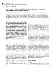 Gene Knockdown Studies Revealed CCDC50 As a Candidate Gene in Mantle Cell Lymphoma and Chronic Lymphocytic Leukemia