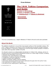 Press Release for the J.R.R. Tolkien Companion and Guide Published