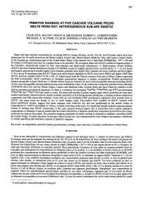Primitive Magmas at Five Cascade Volcanic Fields 413