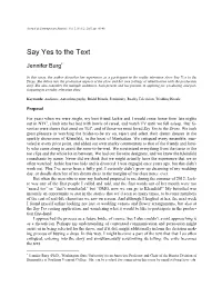 Say Yes to the Text