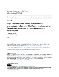 Single Cell Transcriptomic Profiling of Large Intestinal Enteroendocrine