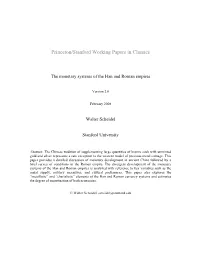 The Monetary Systems of the Han and Roman Empires