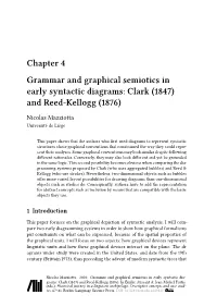 Chapter 4 Grammar and Graphical Semiotics in Early Syntactic Diagrams: Clark (1847) and Reed-Kellogg (1876)