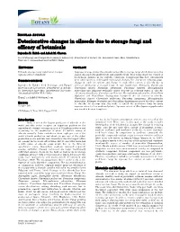 Deteriorative Changes in Oilseeds Due to Storage Fungi and Efficacy of Botanicals Rajendra B