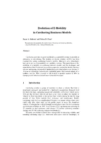 Evolution of E-Mobility in Carsharing Business Models