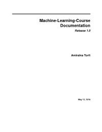 Machine-Learning-Course Documentation Release 1.0