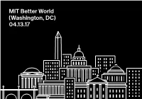 MIT Better World Washington, DC 04.13.17