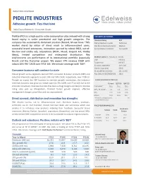 PIDILITE INDUSTRIES Adhesive Growth: Ties That Bind