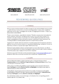 Reviewing Guidelines