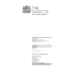 All Notices Gazette