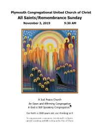 All Saints/Remembrance Sunday