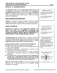 MODULE 2A SHORING BASICS