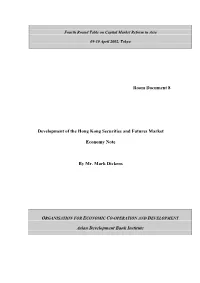 Room Document 8 Development of the Hong Kong Securities And