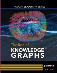 The Rise of KNOWLEDGE GRAPHS