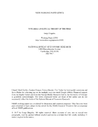 Towards a Political Theory of the Firm
