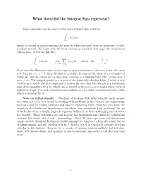 What Does/Did the Integral Sign Represent?