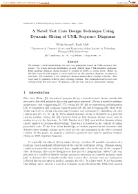 A Novel Test Case Design Technique Using Dynamic Slicing of UML Sequence Diagrams