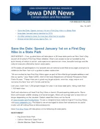 Spend January 1St on a First Day Hike in a State Park