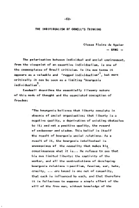 The Polarisation Between Individual and Social Entrironment, from the Viowpoint of an Assertivo Individualism, Is One of the Commonplaces of Orwell Criticism
