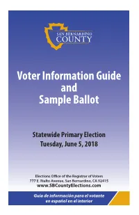 Voter Information Guide and Sample Ballot
