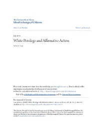 White Privilege and Affirmative Action Sylvia A