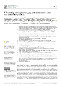 A Workshop on Cognitive Aging and Impairment in the 9/11-Exposed Population