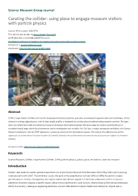 Curating the Collider: Using Place to Engage Museum Visitors with Particle Physics