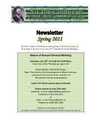 Newsletter Spring 2011