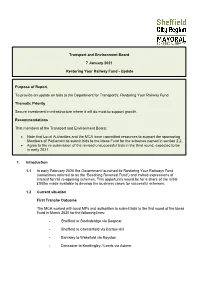 Restoring Your Railway Fund - Update