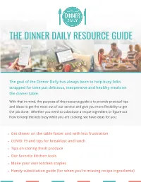 The Dinner Daily Resource Guide