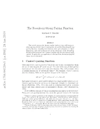 The Rosenberg-Strong Pairing Function (Rosenberg and Strong, 1972; Rosenberg, 1974) for the Non-Negative Integers Is Deﬁned by the Formula5
