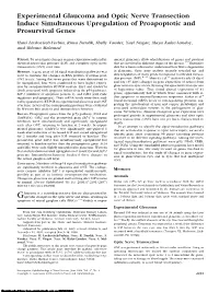Experimental Glaucoma and Optic Nerve Transection Induce Simultaneous Upregulation of Proapoptotic and Prosurvival Genes