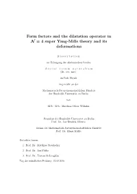 Form Factors and the Dilatation Operator in N=4 Super Yang-Mills