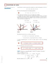 Rotation of Axes