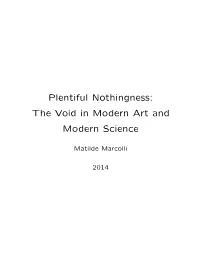 The Void in Modern Art and Modern Science