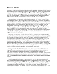 1 Walter Isard, 1919-2010 the Founder of the Field of Regional Science and Its Most Prominent Scholar in Industrial Location