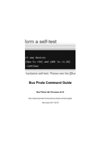 Bus Pirate Command Guide