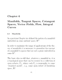 Chapter 6 Manifolds, Tangent Spaces, Cotangent