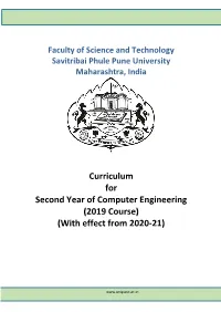 Curriculum for Second Year of Computer Engineering (2019 Course) (With Effect from 2020-21)