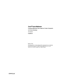 Developing Webcenter Portal Assets and Custom Components with Oracle Jdeveloper 12C (12.2.1) E48260-05