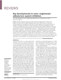 Key Developments in Renin–Angiotensin–Aldosterone System