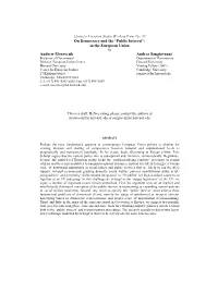 On Democracy and the “Public Interest”