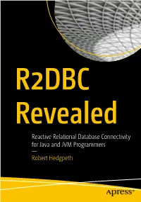 Reactive Relational Database Connectivity for Java and JVM