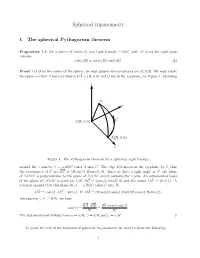Spherical Trigonometry