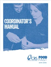 All the Content for CRS Foodfast Was Developed in Partnership with The