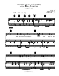 Long Time Running Arranged for Piano