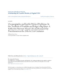 Oceanography and Earth's Wicked Problems