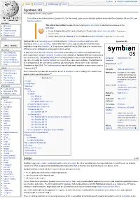 Symbian OS from Wikipedia, the Free Encyclopedia
