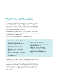 Who We Are and What We Do